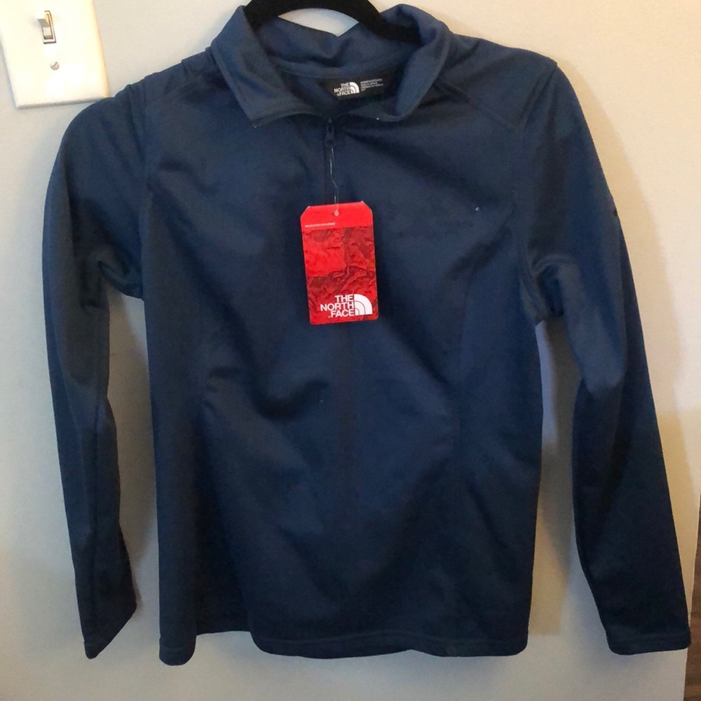 The North Face L Tech 1/4 Fleece in Blue Wing Teal